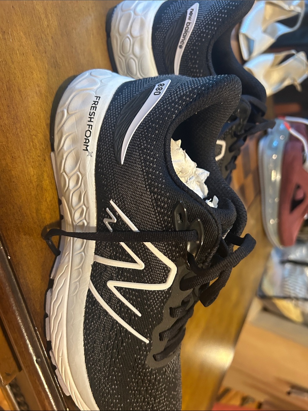 New Balance Kids Black & White Fresh Foam 680 Sneakers
